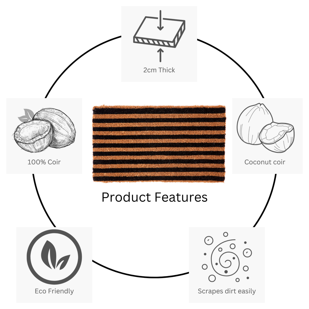 Straight Lines Entry Mat – Modern Minimalist Doormat – Buy Online in Australia
