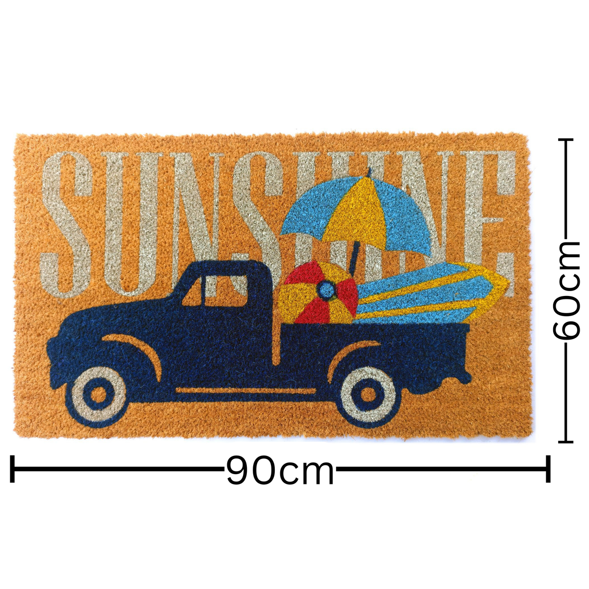 Sunshine Entry Rug 45x75 – Yellow Accents Door Mat – Buy Online in Australia