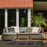 Surah Black and White Tribal P.E.T Indoor Area Rug - Fab Habitat , Outdoor Rugs, 