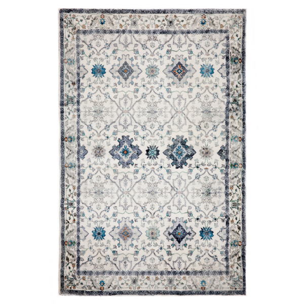 Susa Ivory Multicolour Traditional Soft Large Rug - Fab Habitat , Soft And Plush Turkish Rugs, 