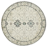 Susa Ivory Multicolour Traditional Large Round Rug - Fab Habitat , Soft And Plush Turkish Rugs, 