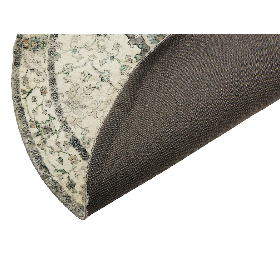 Susa Ivory Multicolour Traditional Large Round Rug - Fab Habitat , Soft And Plush Turkish Rugs, 