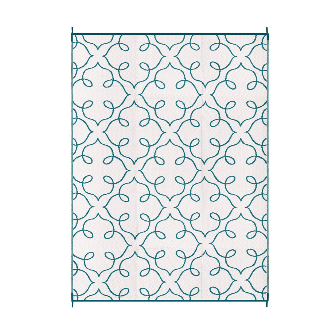 Syracuse Sea Green Floral Pattern Foldable Waterproof Large Camping Mat - 270x360 CM - Fab Habitat , Camping Mats, 