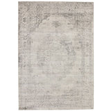 Taipei White and Grey Traditional Distressed Extra Large Rug