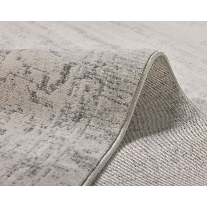 Taipei White and Grey Traditional Distrssed Large Rug