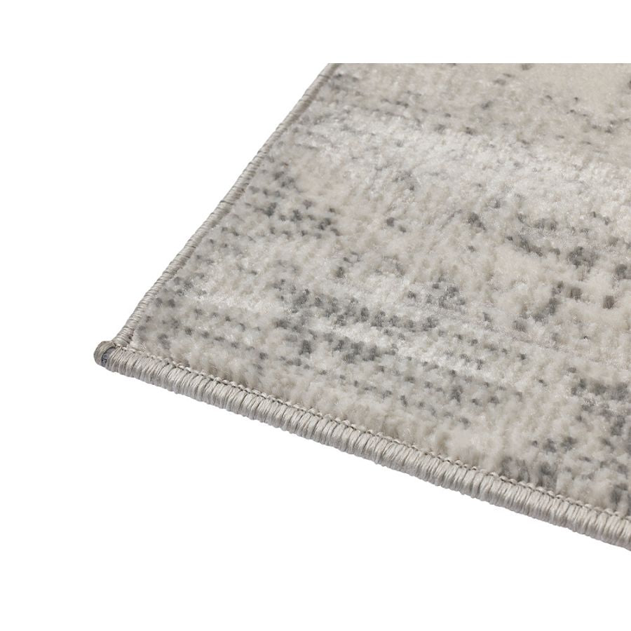 Taipei White and Grey Traditional Distressed Large Rug