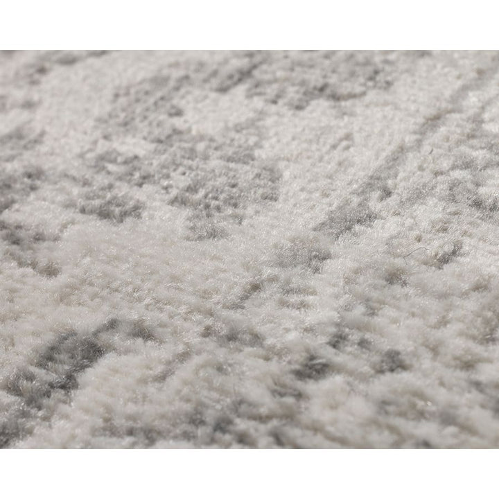 Taipei White and Grey Traditional Distrssed Large Rug