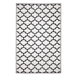 Tangier Black & White Trellis Large Picnic Rug - Fab Habitat , Picnic Rugs, 