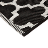 Tangier Black & White Trellis Large Picnic Rug - Fab Habitat , Picnic Rugs, 