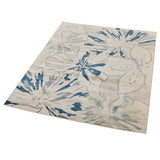 Tawang Navy and Cream Indoor Outdoor Large Rug