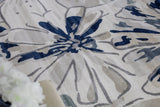 Tawang Navy and Cream Indoor Outdoor Large Rug