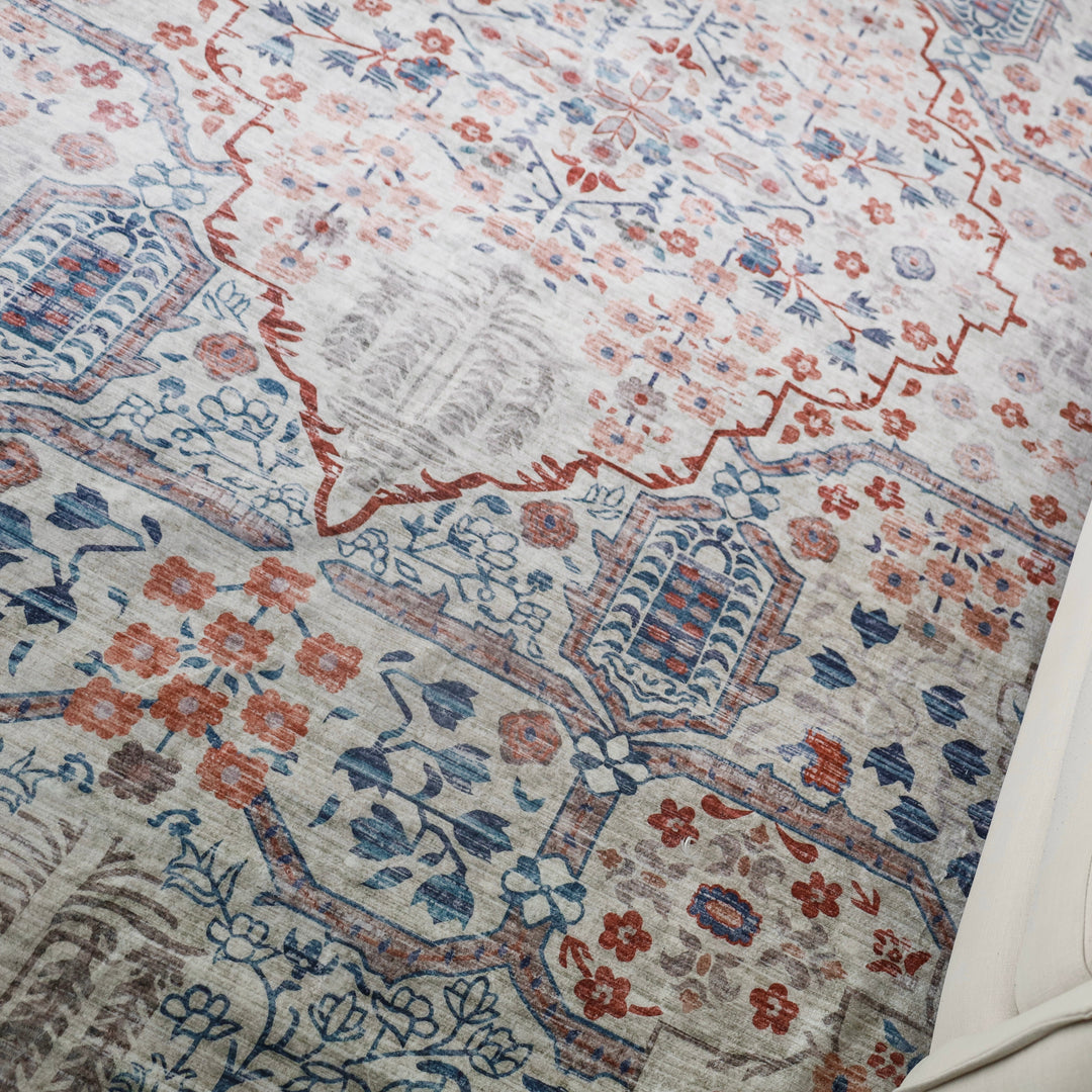 Textile detail of Tejas machine washable rug – pet-friendly and lightweight – 150x210 cm – buy online in Australia
