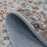 Tejas washable rug folded flat – beige tones with bold accents – 150x210 cm – buy online in Australia