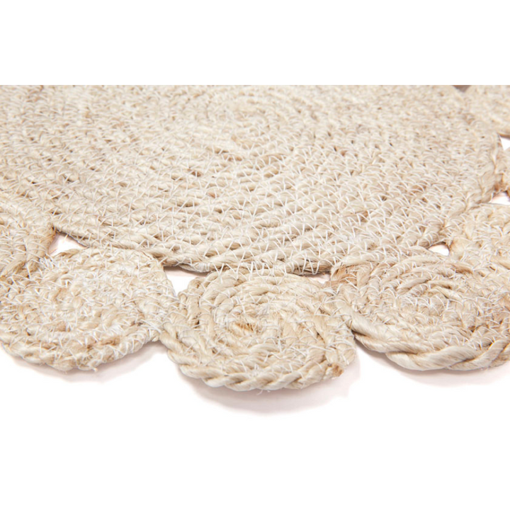 Set Of 4 Tern Decorative 35 cm Jute Round Placemats - Fab Habitat , Placemats, [product_size],