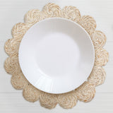 Set Of 4 Tern Decorative 35 cm Jute Round Placemats - Fab Habitat , Placemats, 