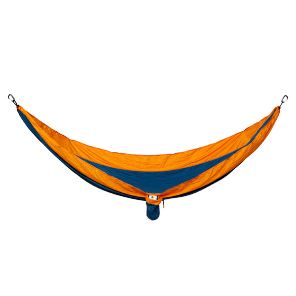 Travel Hammock - Majolica Blue Body & Dark Cheddar Border - Fab Habitat , Hammocks, 