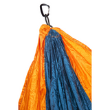Travel Hammock - Majolica Blue Body & Dark Cheddar Border - Fab Habitat , Hammocks, 