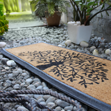 Tree of Life Rubber Bordered Coir Doormat - Fab Habitat , Doormats,