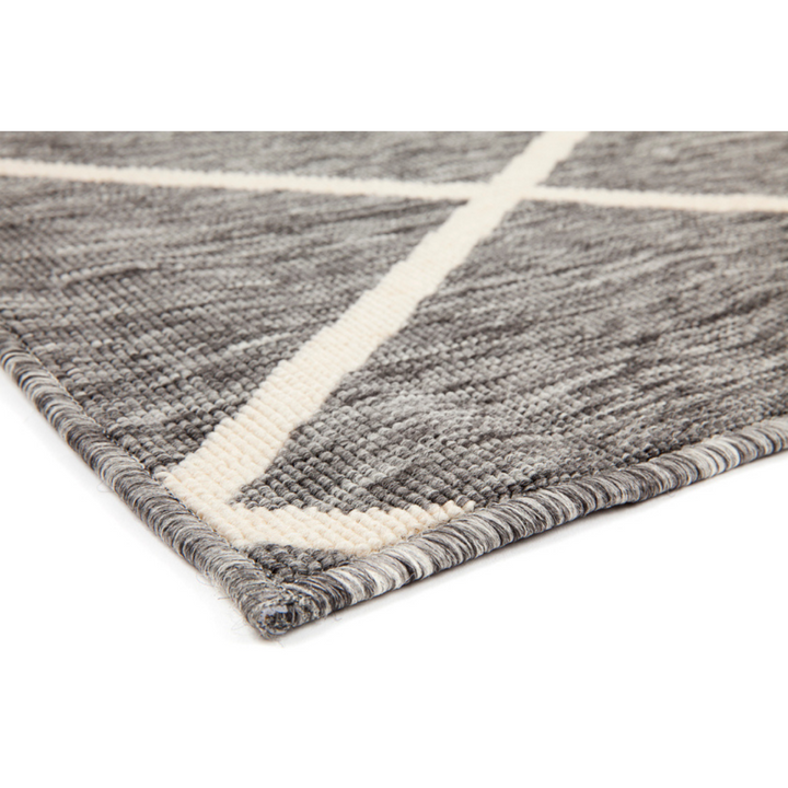 Tucson Diamond Pattern Outdoor Large Grey Rug - Fab Habitat , Outdoor Rugs, 