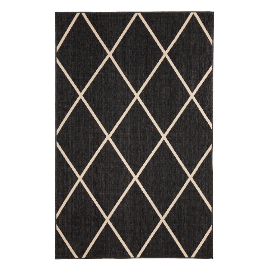 Tucson Black Diamond Large Indoor and Outdoor Rug - Fab Habitat , Outdoor Rugs, 