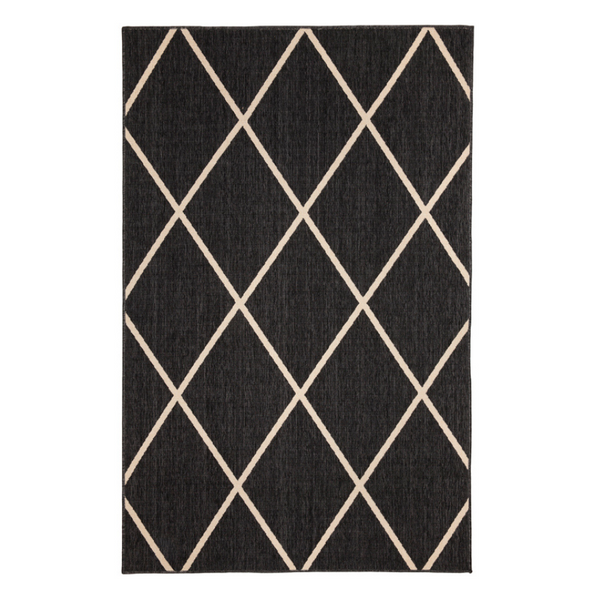 Tucson Black Diamond Large Indoor and Outdoor Rug - Fab Habitat , Outdoor Rugs, 