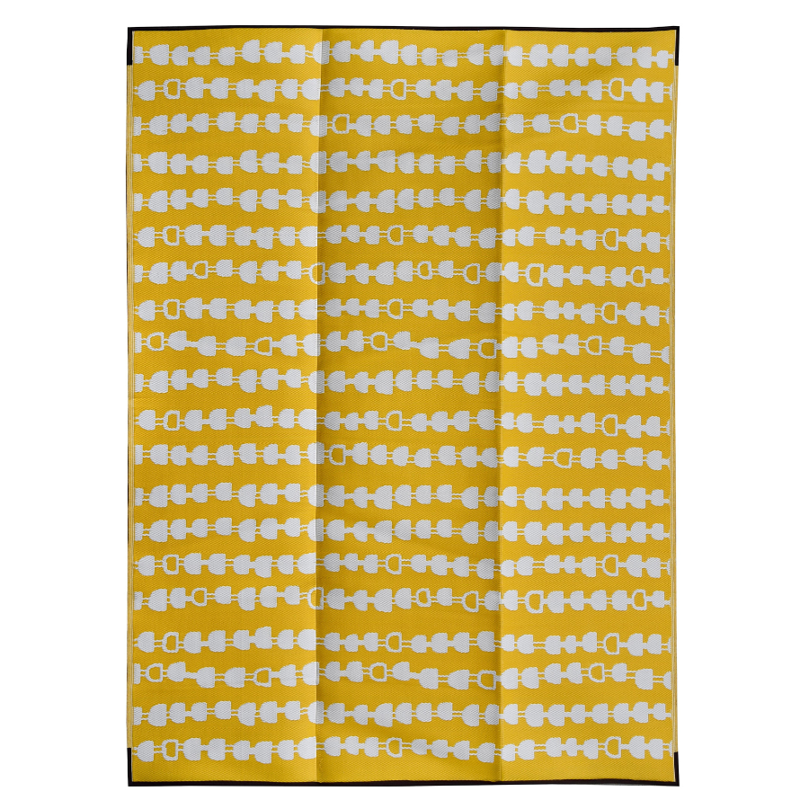Stripes Arrow Yellow & White Foldable Waterproof Large Camping Mat - 270x360 CM - Fab Habitat , Camping Mats, 