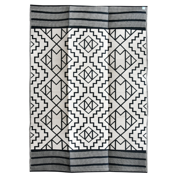 Kilimanjaro Black And Cream Foldable Waterproof Large Camping Mat - 270x360 CM - Fab Habitat , Camping Mats, 