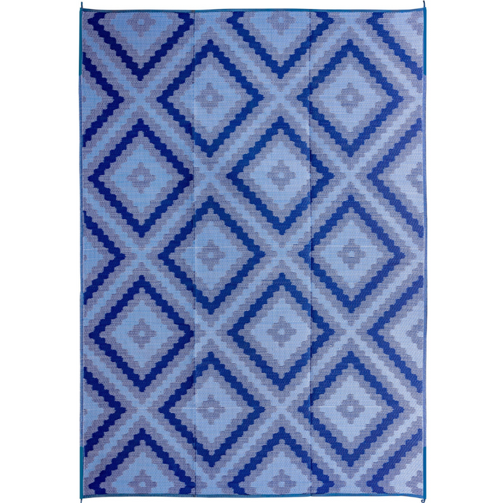 Blue Diamond Pattern Foldable Waterproof Large Camping Mat - 270x360 CM - Fab Habitat , Camping Mats, [product_size],