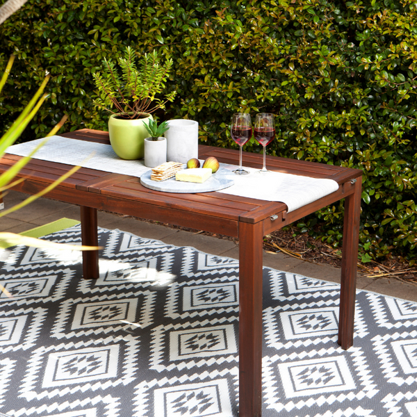Valencia Grey and White Diamond Recycled Plastic Large Rug - Fab Habitat , Recycled Plastic Rugs & Mats, 