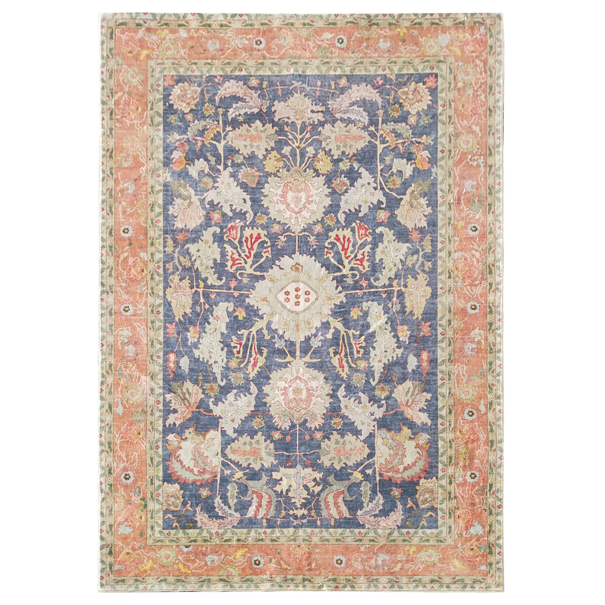 Vama Blue Machine Washable Large Carpet - Fab Habitat , Rugs, 