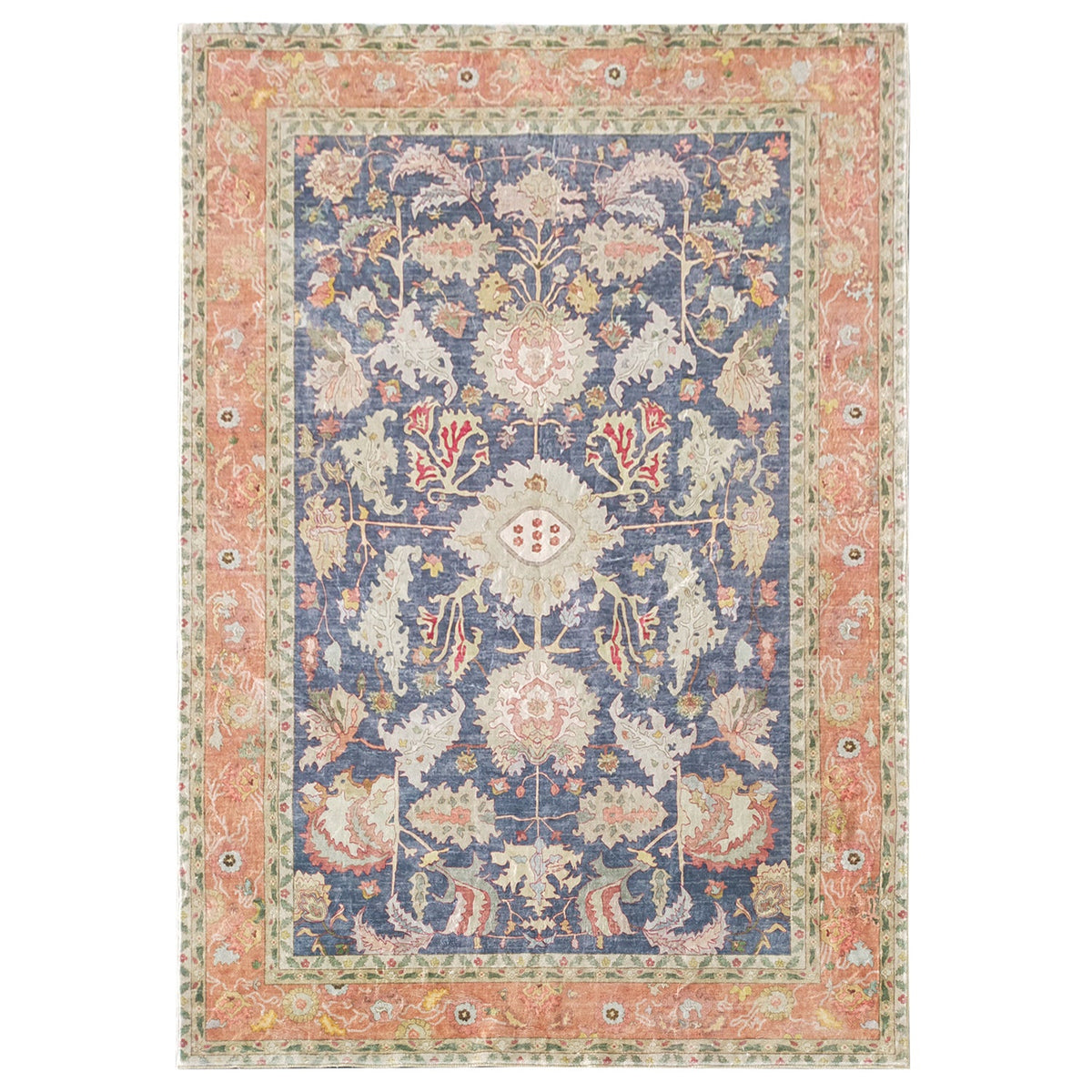 Vama Blue Machine Washable Large Carpet - Fab Habitat , Rugs, 