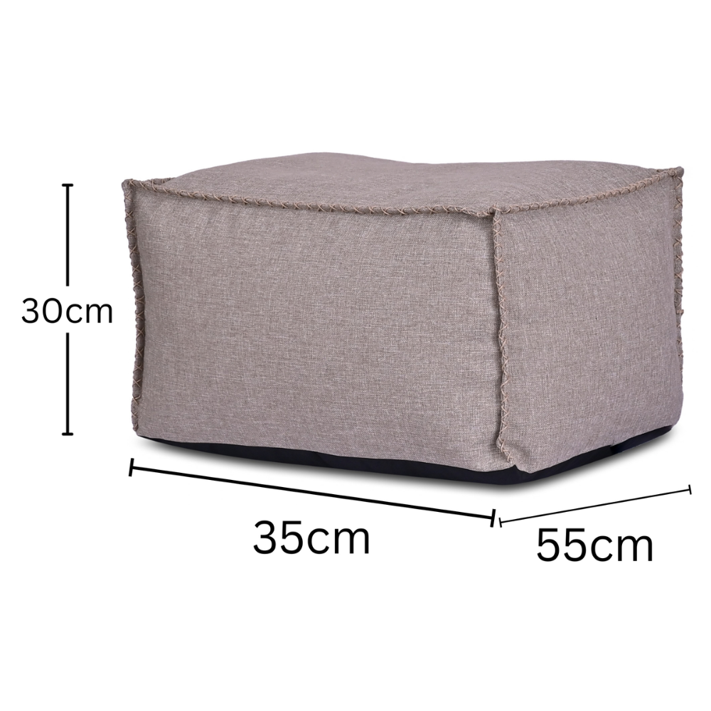 Vector Beige Outdoor Pouffe