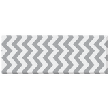 Vento Chevron Grey And White Soft Padded Kitchen Mat - Fab Habitat , Soft Padded Kitchen Mats, 