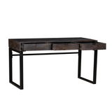 Venus 3 Drawer Charcoal Mango Wood Study or Office Desk - Fab Habitat , Study Desks, 