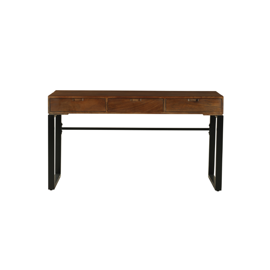 Venus Walnut Finish Solid Wood Modern Design 3 Drawer Study Desk for Home & Office - Fab Habitat , Study Desks, [product_size],