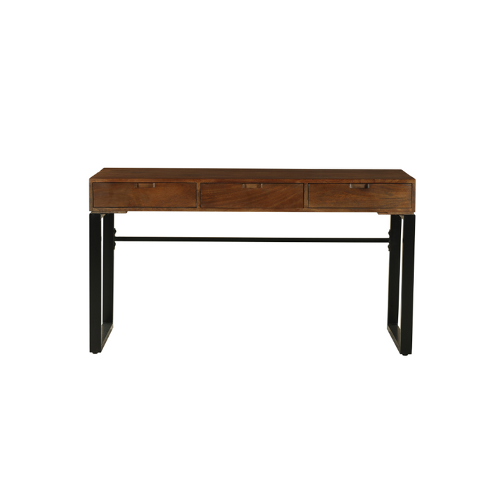 Venus Walnut Finish Solid Wood Modern Design 3 Drawer Study Desk for Home & Office - Fab Habitat , Study Desks, [product_size],