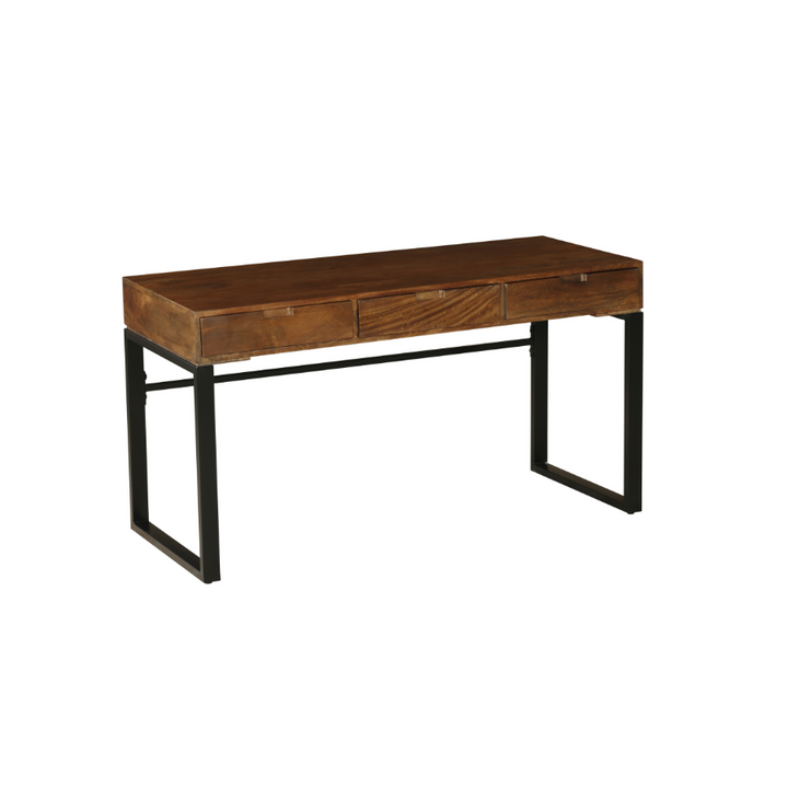 Venus Walnut Finish Solid Wood Modern Design 3 Drawer Study Desk for Home & Office - Fab Habitat , Study Desks, [product_size],