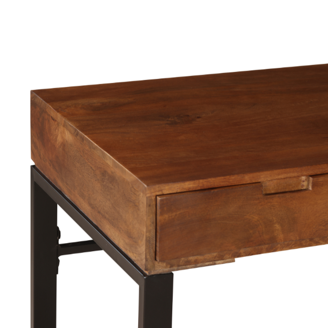 Venus Walnut Finish Solid Wood Modern Design 3 Drawer Study Desk for Home & Office - Fab Habitat , Study Desks, [product_size],