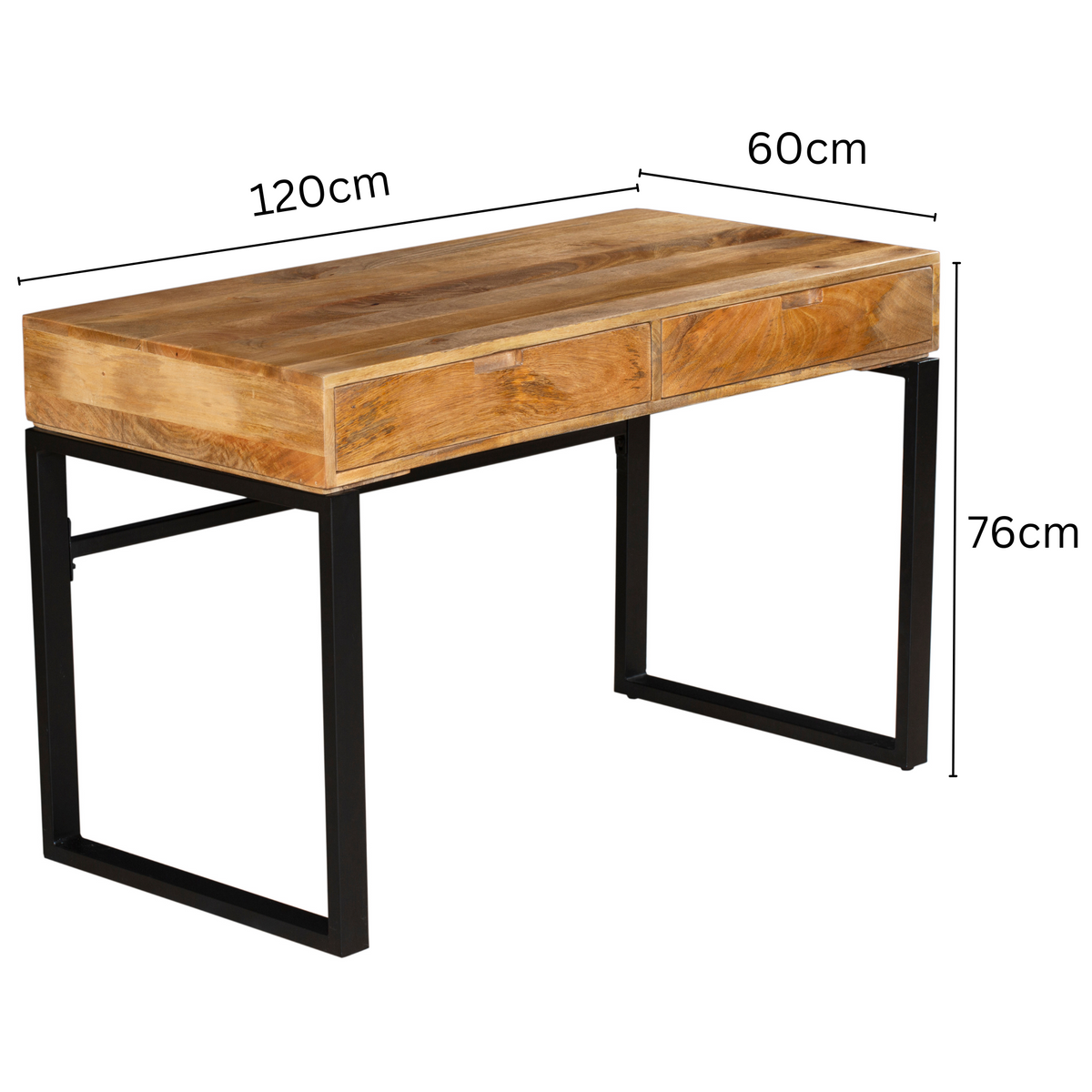 Venus Bedside Table with 2 Drawers – Natural Finish – Buy Bedside Tables Online in Australia