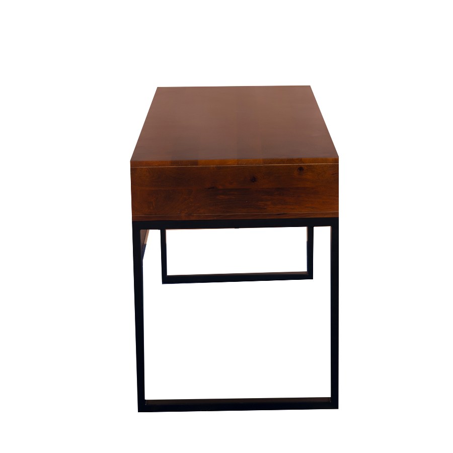 Venus Walnut Finish Solid Wood Modern Design 3 Drawer Study Desk for Home & Office