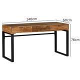 Venus Natural Bedside Table with 3 Drawers – Timber Finish – Buy Online in Australia
