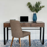 Venus Walnut Finish Solid Wood Modern Design 3 Drawer Study Desk for Home & Office - Fab Habitat , Study Desks, 