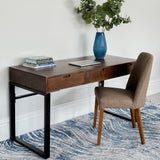 Venus Walnut Finish Solid Wood Modern Design 3 Drawer Study Desk for Home & Office - Fab Habitat , Study Desks, 