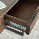 Venus Walnut Finish Solid Wood Modern Design 3 Drawer Study Desk for Home & Office - Fab Habitat , Study Desks, 