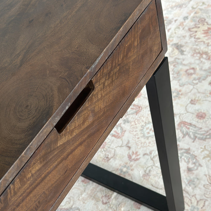 Venus Walnut Finish Solid Wood Modern Design 3 Drawer Study Desk for Home & Office - Fab Habitat , Study Desks, [product_size],