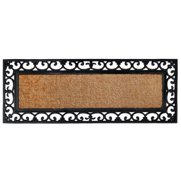 Vista Plain Natural Rubber Bordered Long Coir Doormat (45x120cm) - Fab Habitat , Doormats, 