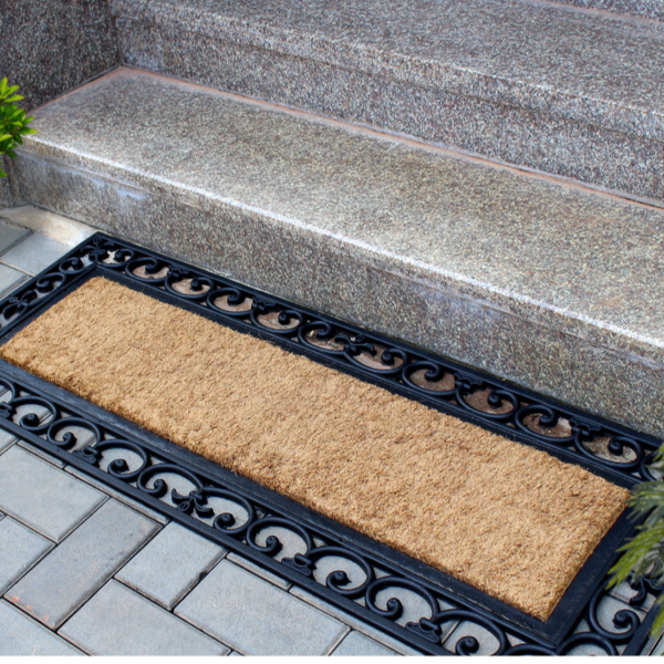 Vista Plain Natural Rubber Bordered Long Coir Doormat (45x120cm) - Fab Habitat , Doormats, 
