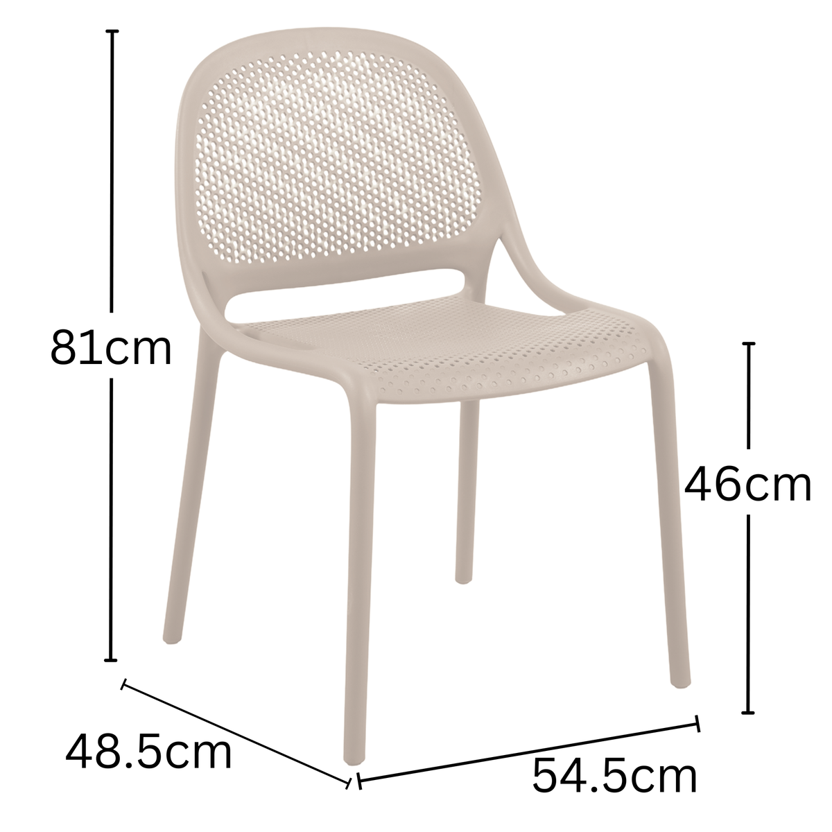 Waah Light Grey Polypropylene Outdoor Chair