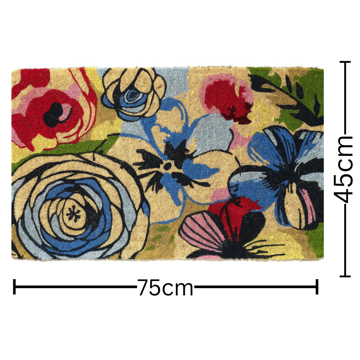 Watercolour doormat 45x75 cm – colourful entry mat buy in Australia