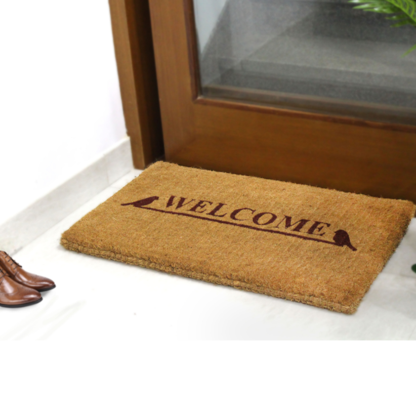 Welcome Thick Coir Doormat - Fab Habitat , Doormats, [product_size],